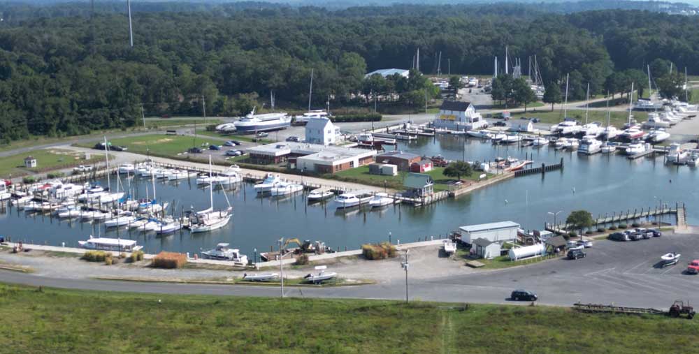 An image of Cape Charles Harbor. Dock your boat here and explore. Cape Charles harbor
